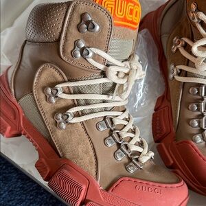 Gucci Women's Brown and Red Athletic Shoes